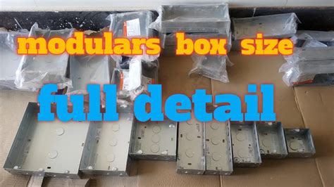 electrical modular box sizes pdf|module box size list.